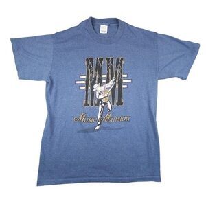 Vintage Music Mansion T Shirt Mens Size Large 90s Rhode Island Made In USA